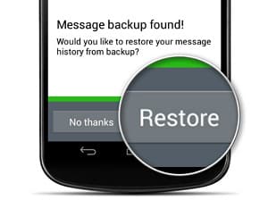 restaurar mensajes de whatsapp